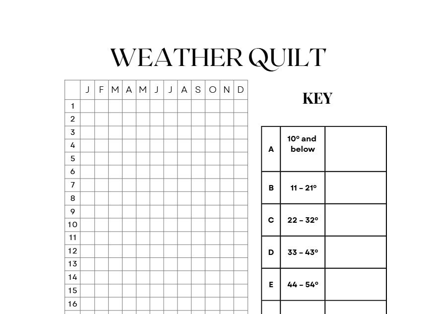 Weather Quilt not numbered